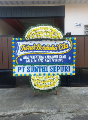 Papan Bunga Duka di Kairagi Satu